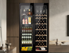 红酒柜什么牌子好？情人节浪漫之选——HCK鉴赏家系列双温酒柜冰吧